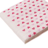 Салфетки бумажные однослойные «Сердца», 24×24 см, 20 шт.