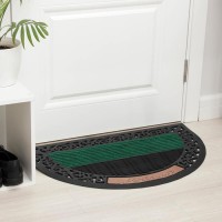 Коврик придверный Доляна Welcome, полукруглый, узор, 50×80 см, МИКС