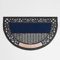 Коврик придверный Доляна Welcome, полукруглый, узор, 50×80 см, МИКС