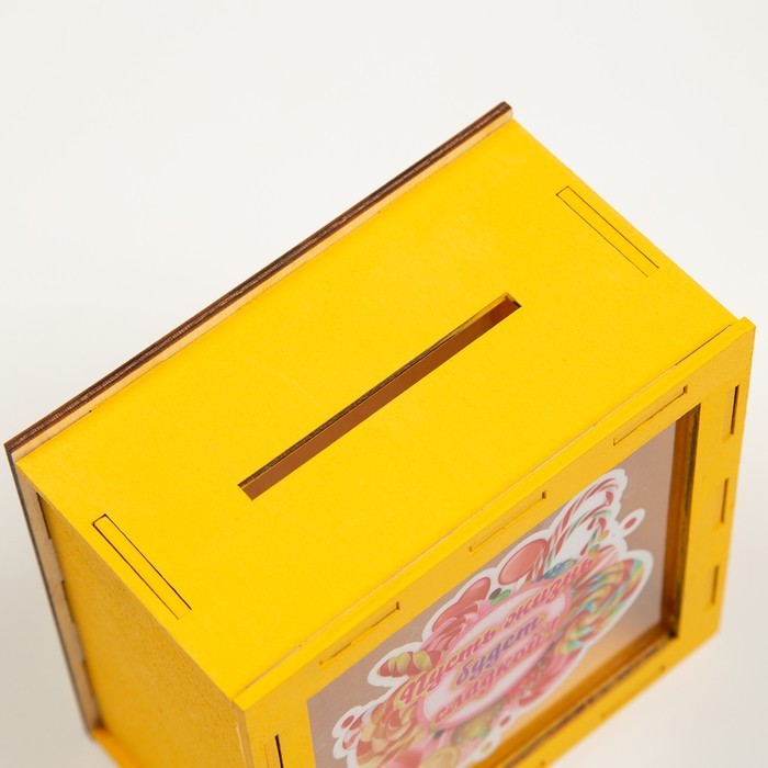 Копилка "Пусть жизнь будет сладкой!" 14х14х8 см Копилка "Пусть жизнь будет сладкой!" 14х14х8 см