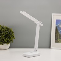 Светильник настольный с подставкой под телефон «Дуо» 8 Вт LED USB 2700-6500К белый