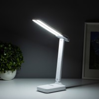 Светильник настольный с подставкой под телефон «Дуо» 8 Вт LED USB 2700-6500К белый