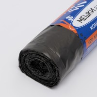 Мешки для мусора в рулоне UpakLand с завязками 120 л 25 мкм черные 10 шт.