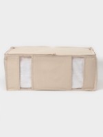 Кофр для хранения вещей LaDо́m, 60×40×22 см, набор 2 шт., материал батист, бежевый