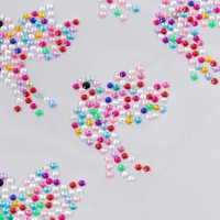 Наклейка пластик стразы "Голуби" разноцветные 32х10,5 см