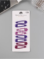 Невидимка для волос «Флора», набор 8 шт., геометрия, 5 см, МИКС