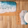 Набор ковриков для ванной Этель "Waves" 2 шт, 80х50 см, 50х40 см, велюр