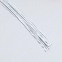 Флористическая проволока в бумажной оплётке "Белая", длина 36 см, 0,37 мм, набор 20 шт