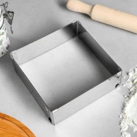 Форма для выпечки с регулировкой размера "Квадратная", H-5 см, 10х10 - 18х18  см