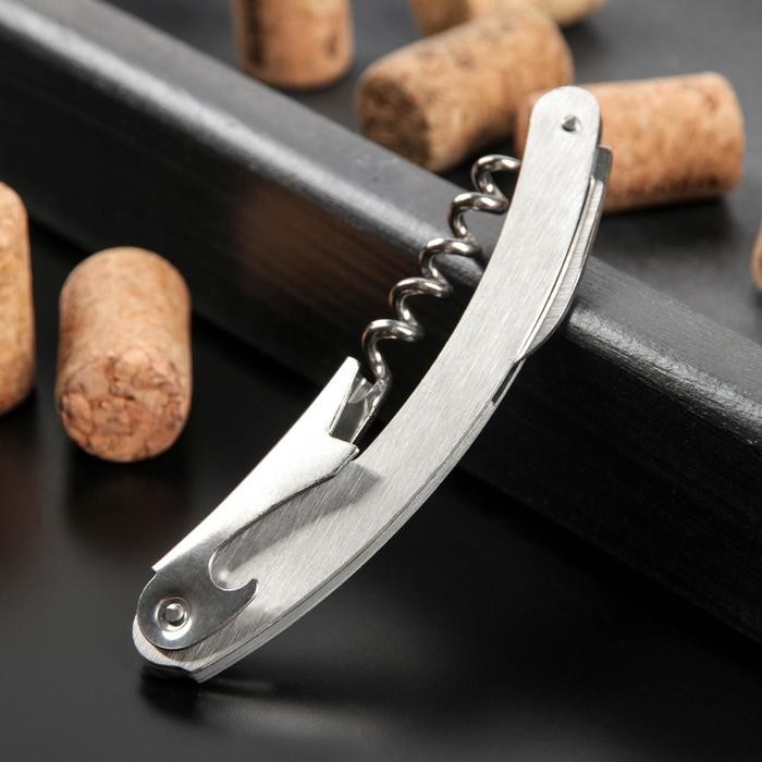 Штопор складной «Лёгкость», 11 см, цвет серебристый