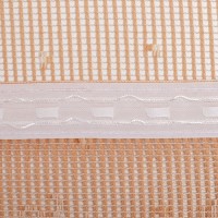 Тюль на кухню со шторной лентой, 235х160 см, цвет бежевый