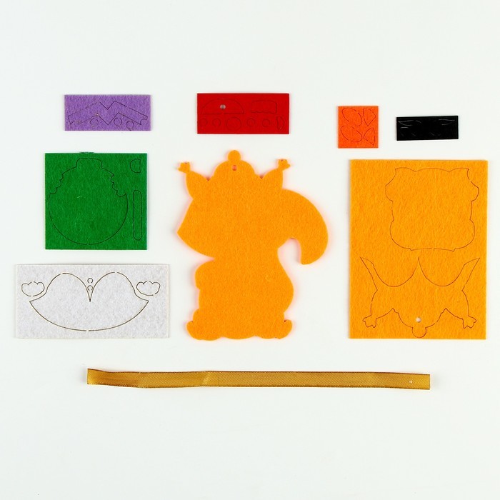 Ёлочная подвеска из фетра своими руками «Новый год! Бёлочка», набор для творчества