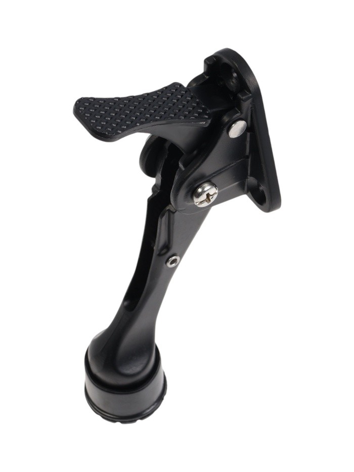 Фиксатор дверной LOCKLAND “козья ножка”, с автоподъемом, цвет черный