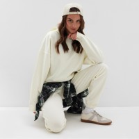 Костюм женский (толстовка, брюки) MIST, размер 40-42, молочный