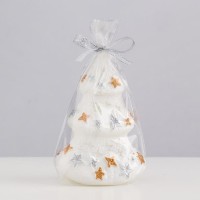 Свеча декоративная "Снежная ёлочка", 11,5х7,5х6 см, белый