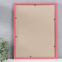 Фоторамка МДФ 30х40 см, №6, шир. 18 мм, толщ. 12 мм, розовый (пластиковый экран)