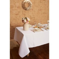 Скатерть "Этель" Cozy 150*110 +/-3см, цв.белый, пл. 192 г/м2, хл с ВГМО