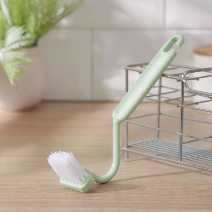 Щётка с изогнутой ручкой Доляна, 20 см, МИКС