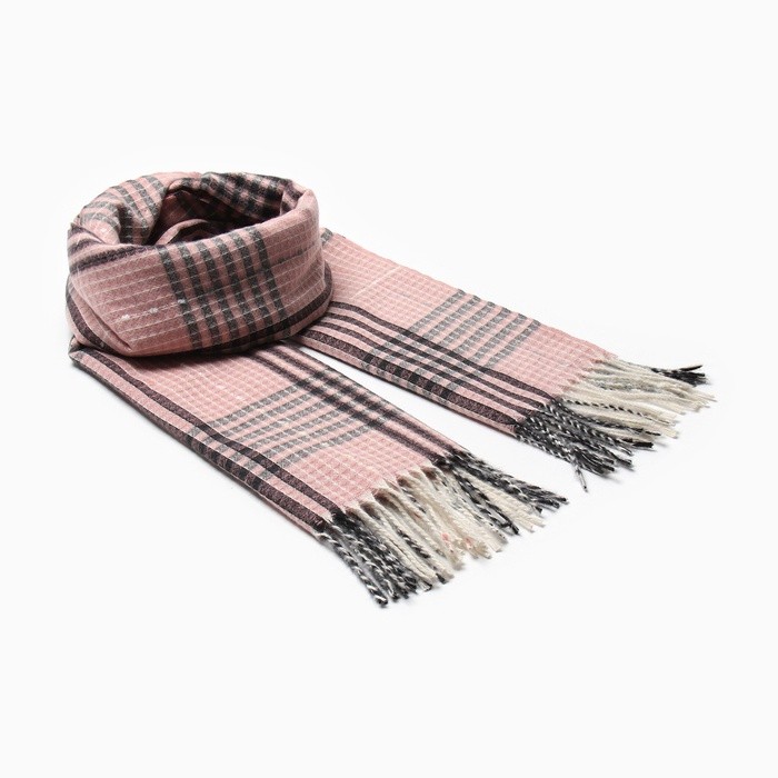 Шарф зимний объемный с кистями MINAKU, размер 63×180 + 10 см