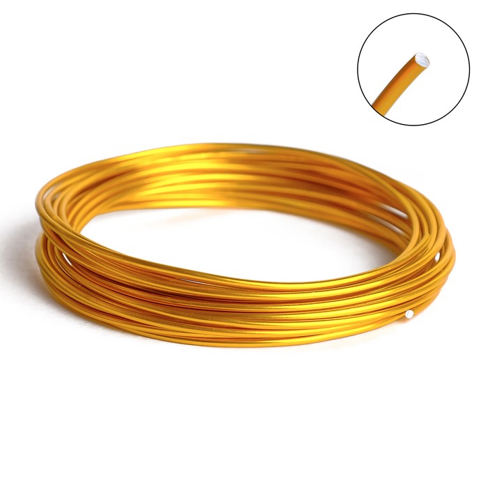 Проволока для плетения D=2мм, намотка 5м, цвет серебро