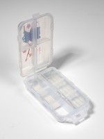 Таблетница, 10×6×3 см, 10 секций, белая