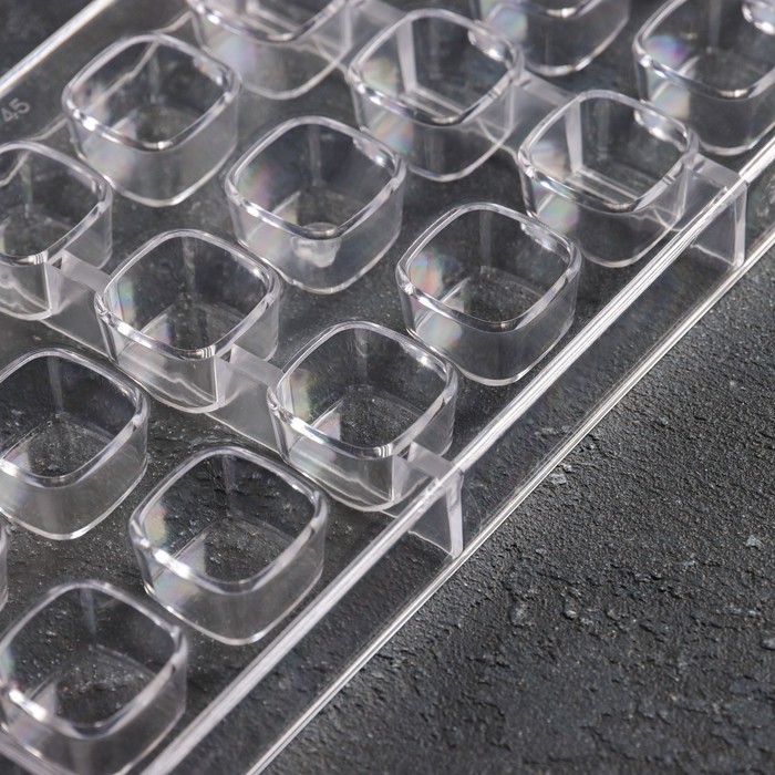 Форма для шоколада и конфет KONFINETTA «Куб», 27,5×13,5×3 см, 21 ячейка, ячейка 2,5×2,5 см