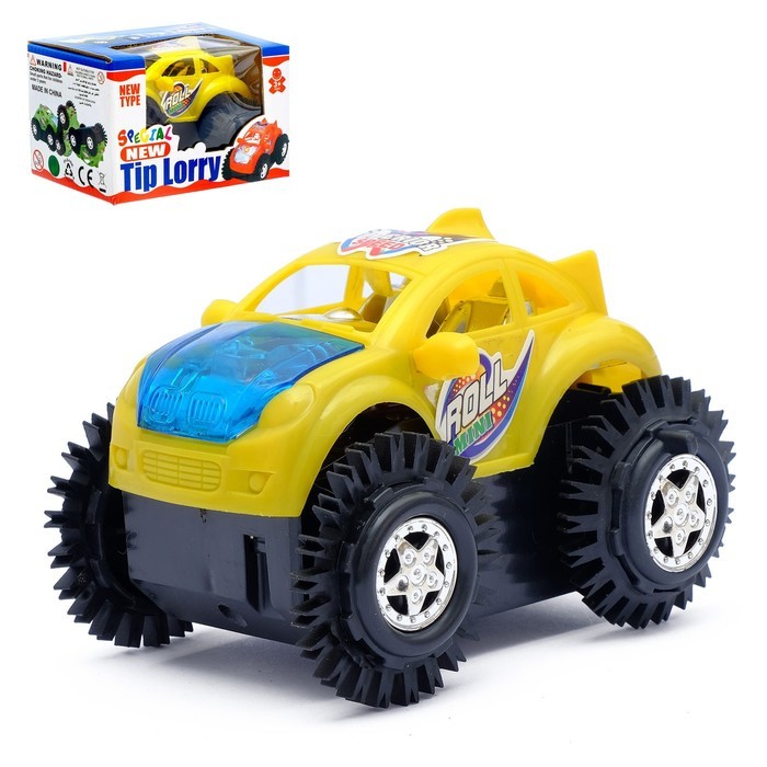 Машина-перевёртыш «Безумный гонщик», работает от батареек, световые эффекты, цвета МИКС