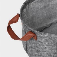 Корзина для хранения с ручками овальная Доляна My Basket, 20×30×13, серая