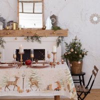 Набор новогодних салфеток "Этель" Christmas snowman, 40х40см - 4 шт, хлопок, саржа