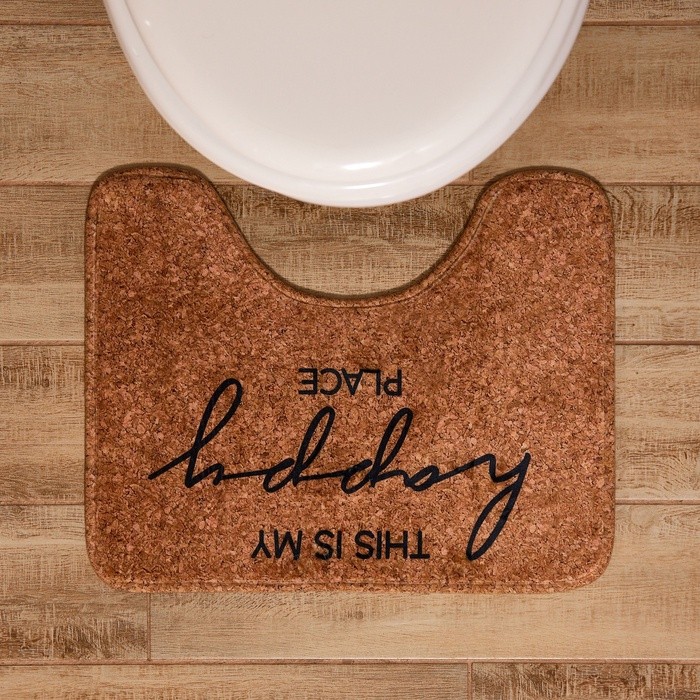 Коврик для ванной Этель "Home", 50х40 см, велюр