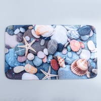 Коврик для ванной и туалета Доляна «Ракушки на камушках», 45×75 см