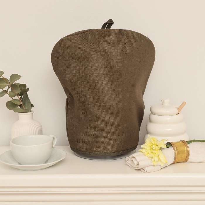 Грелка на чайник Этель Home collection green МИКС 28х28см, 45%лён, 55%хл