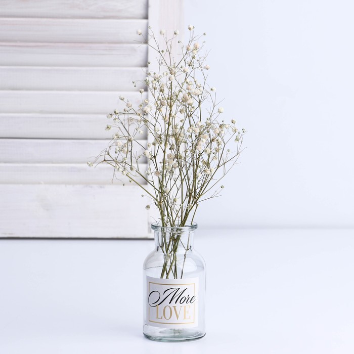 Ваза для цветов стекло «More love», 125 мл.