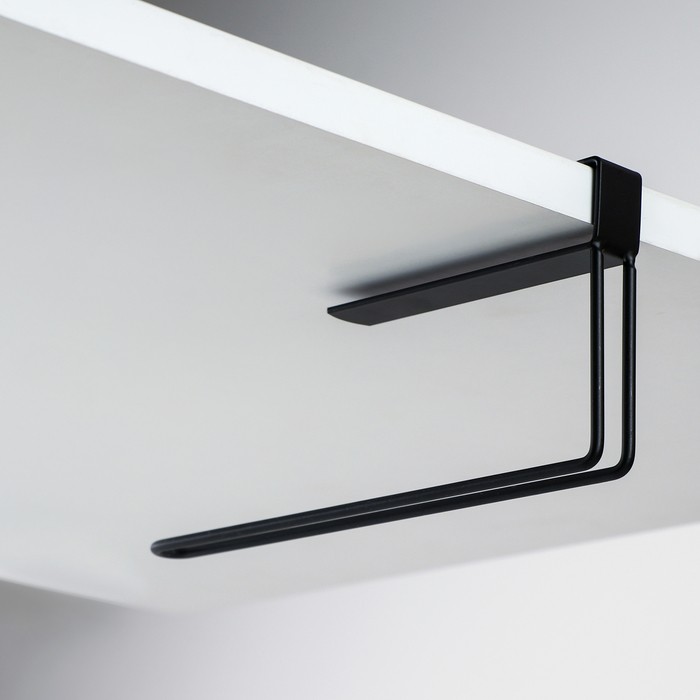 Держатель для бумажных полотенец подвесной Доляна «Лофт», 20.6×3×10.1 см, чёрный