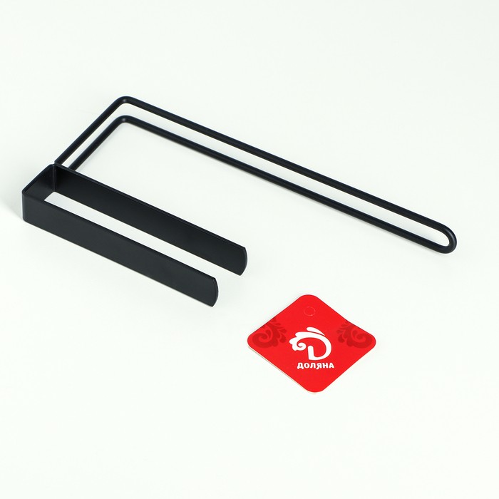 Держатель для бумажных полотенец подвесной Доляна «Лофт», 20.6×3×10.1 см, чёрный