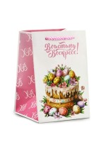 Пакет подарочный под кулич «Пасха», 12×18×12 см