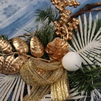 Украшение новогоднее колокольчик «Зимнее волшебство. Ветка ажурная», 31х26 см