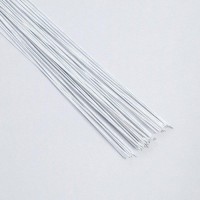 Флористическая проволока в бумажной оплётке "Белая", длина 60 см, 0,8 мм, набор 50 шт