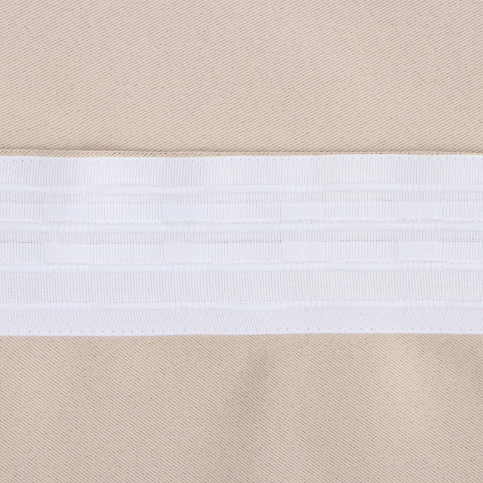 Штора портьерная Этель 130*300 см, цв.бежевый, блэкаут, пл. 240 г/м2