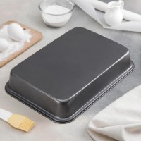 Противень Доляна «Прямоугольник. Жаклин», 47,5×31,5×5 см, антипригарное покрытие, цвет чёрный