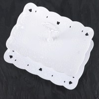 Блюдо 2-х ярусное прямоугольное «Вивьен», 22,5×16 см, 26,5×19 см, цвет белый