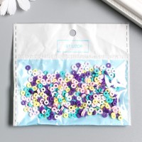 Бусины для творчества PVC "Колечки жёлто-фиолетовые" набор ≈ 330 шт 0,1х0,4х0,4 см