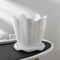 Горшок с поддоном «Эдельвейс», 9,5 л, цвет мраморный