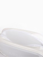 Косметичка на молнии для бассейна, с ручкой, матовая, с принтом Washbag, белая