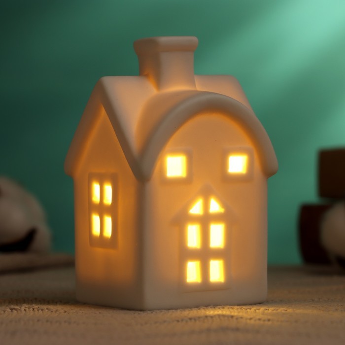 Фигурка светящаяся TAKE IT EASY «Домик», керамика, 6×6×10 см, 2×LR=41