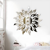 Наклейки интерьерные "Солнце", зеркальные, декор на стену, панно 50х50 см, 26 элементов