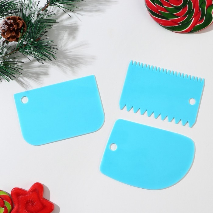 Набор кондитерских шпателей «Сладкого года», 3 шт Набор кондитерских шпателей «Сладкого года», 3 шт