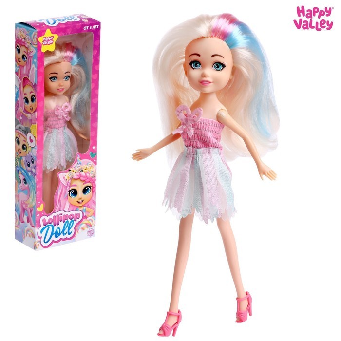Кукла Lollipop doll цветные волосы, цвета МИКС