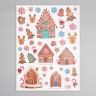Наклейка интерьерная цветная "Пряничные домики" 30х40 см Наклейка интерьерная цветная "Пряничные домики" 30х40 см
