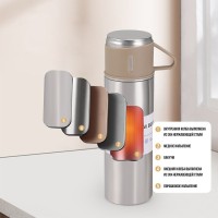 Набор «Мастер К», термос 500 мл и 3 кружки 160 мл, сохраняет тепло 12 ч, нержавеющая сталь